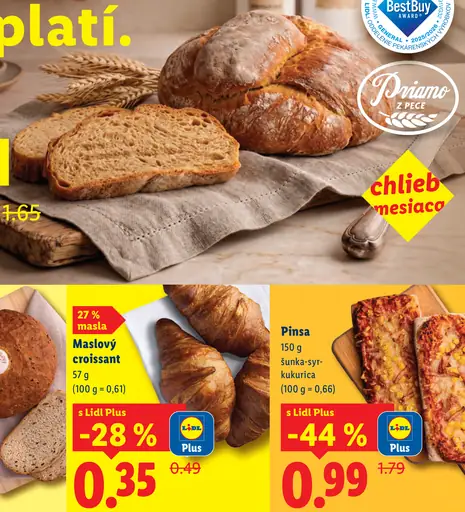 Lidl maslový croissant XXL