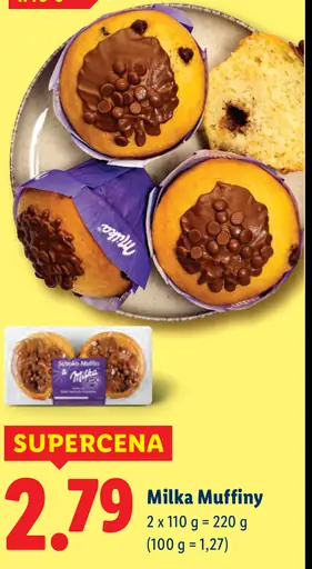 Milka Muffiny s kúskami čokolády