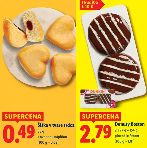 Dunkin Donuty Boston plnené krémom