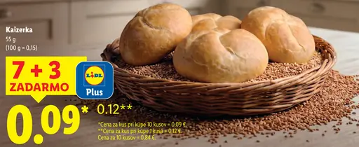 Kaiserka biele pečivo