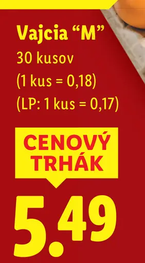 Vajcia M 30 kusov