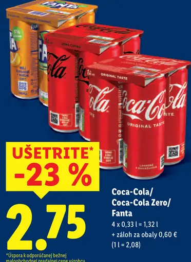 Coca-Cola, Coca-Cola Zero alebo Fanta