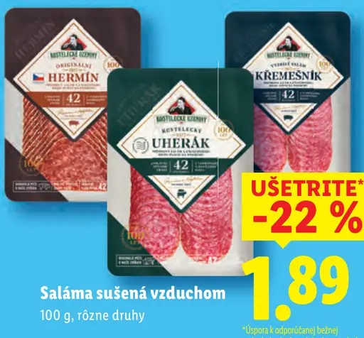 Kostelecké uzeniny Křemešník, Uherák vital salám