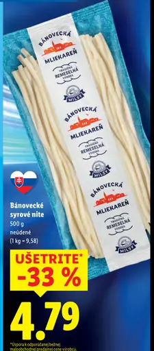 Bánovecké syrové nite neúdené