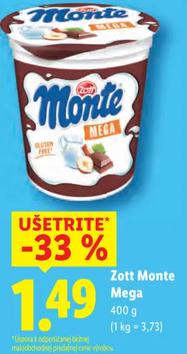 Zott Monte Mega dezert