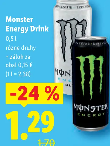 Monster Energy Drink energetický nápoj plechovka