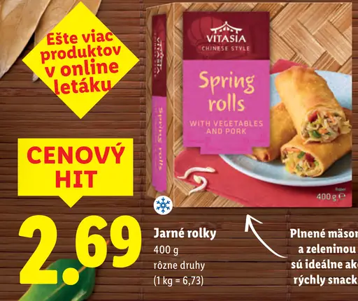 Vitasia jarné rolky s mäsom a zeleninou