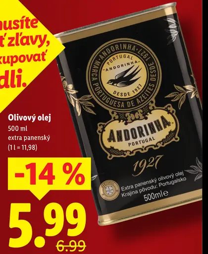 Andorinha olivový olej extra panenský