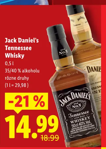 Jack Daniel’s Tennessee whisky rôzne druhy