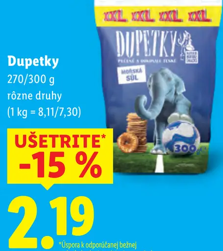 Dupetky slané pečivo