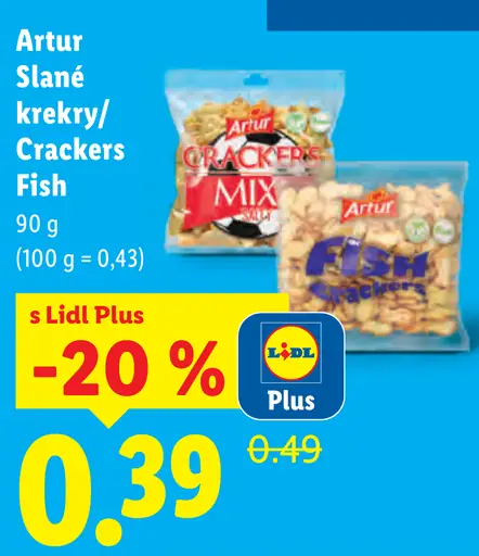 Artur slané krekry Crackers Fish