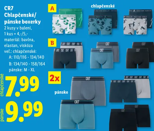 CR7 chlapčenské boxerky