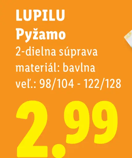 Lupilu pyžamo dievčenské, 2-dielna súprava, bavlna