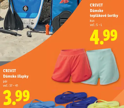 Crivit dámske teplákové šortky