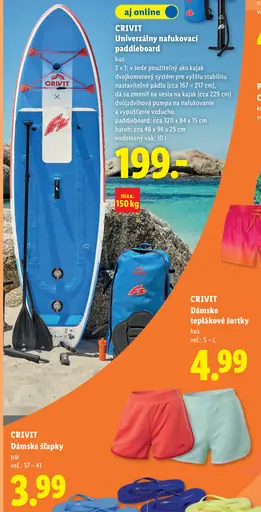 Crivit Univerzálny nafukovací paddleboard