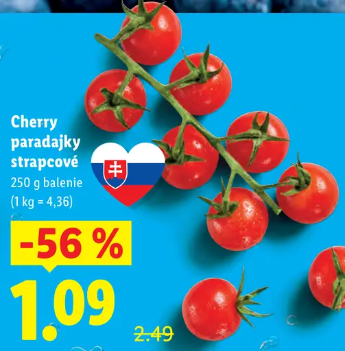 Cherry paradajky strapcové čerstvé