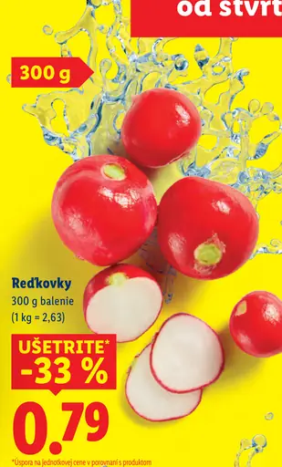 Redkvičky balenie