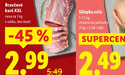Bravčové karé XXL bez kosti v celku