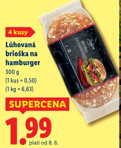 Lúhovaná brioška na hamburger
