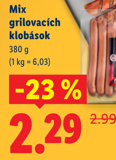 Mix grilovacích klobások