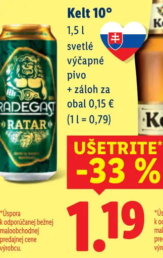 Radegast Ratar 11° plechovka