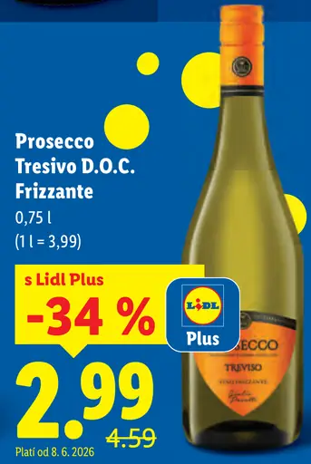 Prosecco Tresivo D.O.C. Frizzante šumivé víno