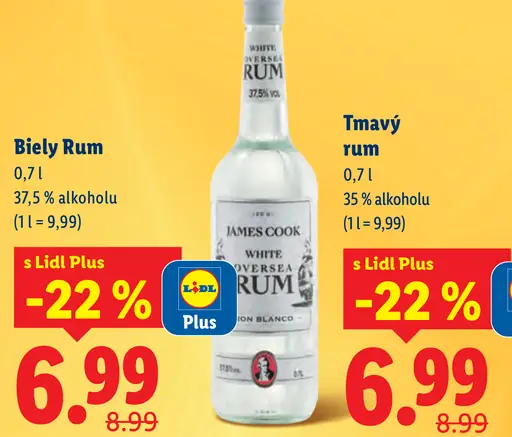 James Cook biely rum