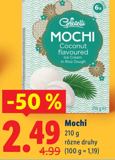 Gelatelli Mochi Coconut flavoured ice cream in rice dough