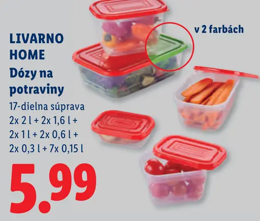 Livarno Home dózy na potraviny 13-dielna súprava