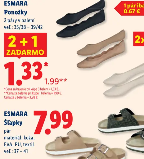 Esmara Ponožky dámske