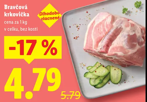 Bravčová krkovička vcelku bez kosti
