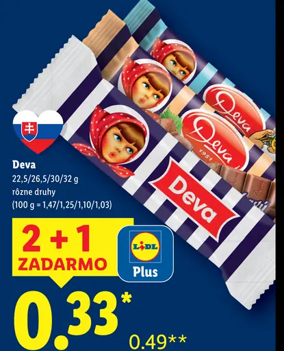 Deva Klasik čokoládová tyčinka
