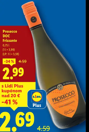 Prosecco DOC Frizzante víno