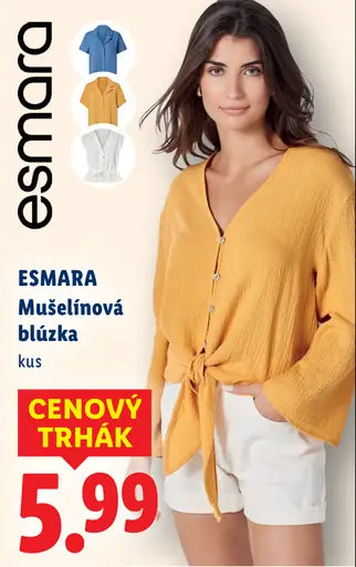 Esmara mušelínová blúzka