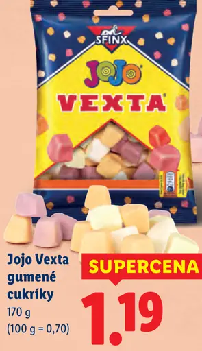 Sfinx Jojo Vexta gumové cukríky