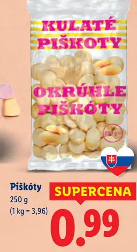Piškóty okrúhle a kulaté