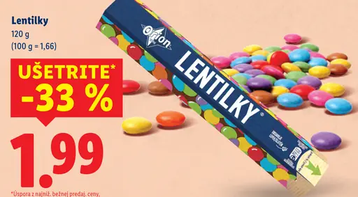 Orion Lentilky cukrové dražé