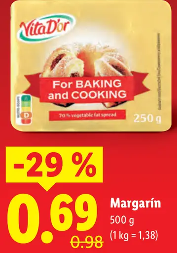 Vita D'or margarín na pečenie a varenie