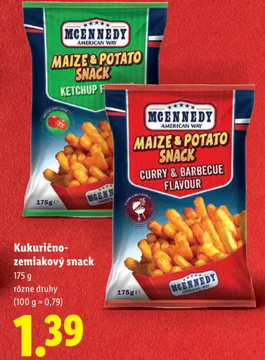 Mcennedy kukurično-zemiakový snack