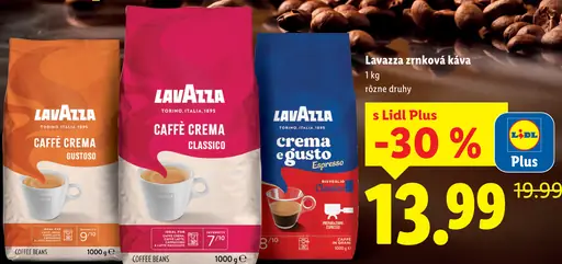 Lavazza zrnková káva