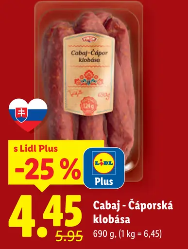 Cabaj čáporská klobása