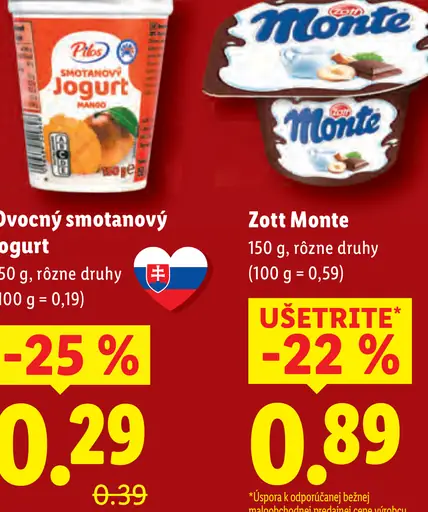 Zott Monte Maxi mliečny dezert