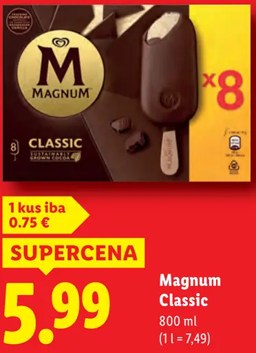 Magnum Classic zmrzlina na paličke