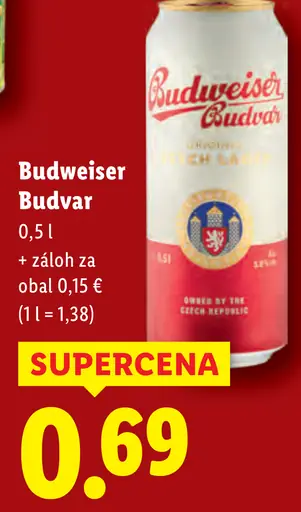 Budweiser Budvar plechovka