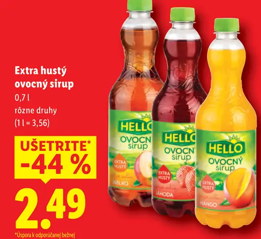 Hello ovocný sirup extra hustý