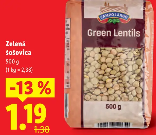 Campolargo Zelená šošovica