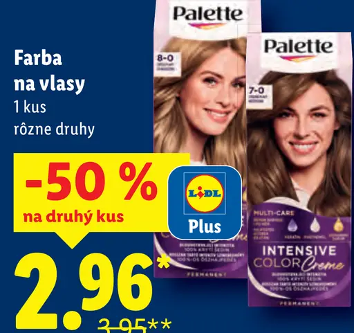 Palette Farba na vlasy