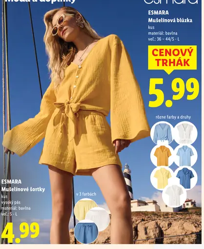 Esmara mušelínová blúzka