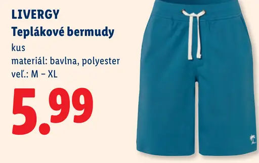 Livergy teplákové bermudy