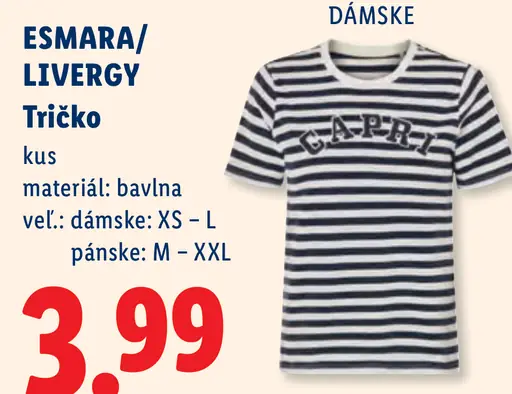Esmara LIVERGY tričko